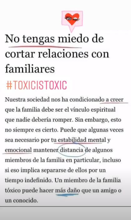 Frida Sofía rompe relaciones familiares