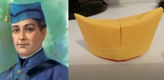 Niño Héroe / Gorro militar hecho de papel
