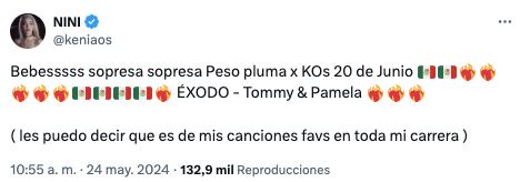 Kenia Os anuncia colaboración musical con Peso Pluma