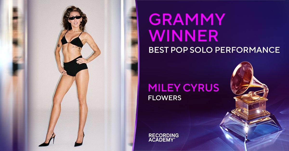 Miley Cyrus, ganadora Premios Grammy 2024