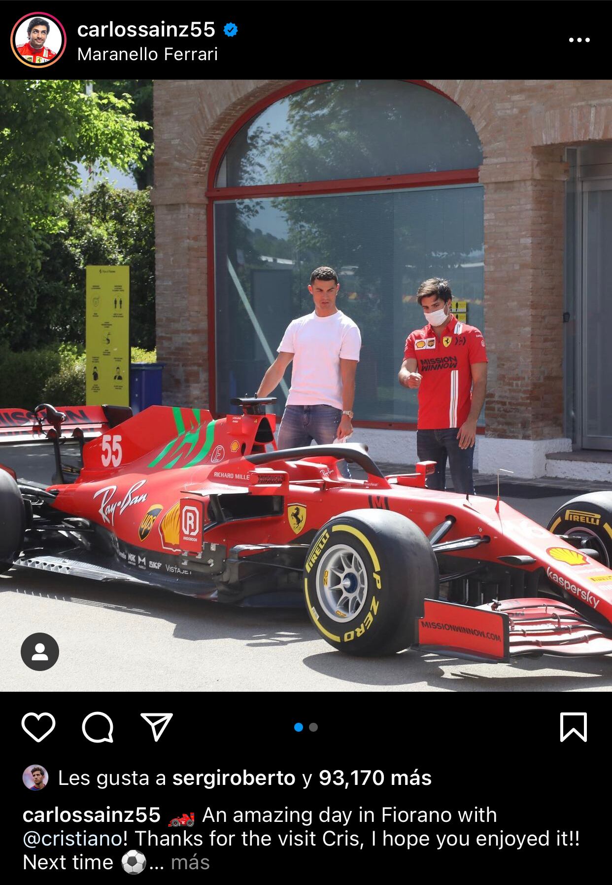 Cristiano Ronaldo y Carlos Sainz