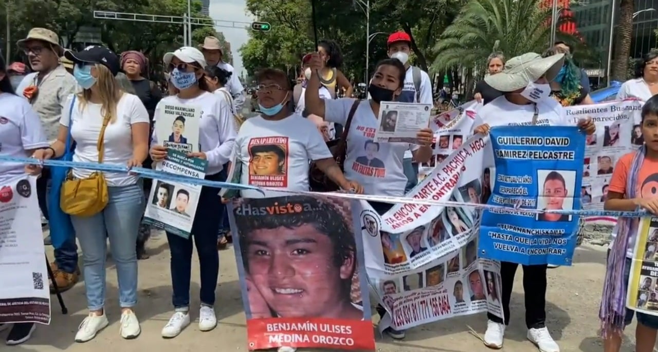 Manifestación de familiares de personas desaparecidas