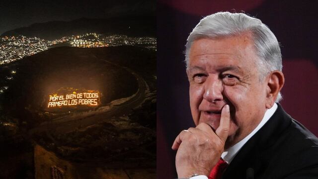 En Oaxaca le dejaron un mensaje a AMLO con iluminación con una de sus icónicas frases