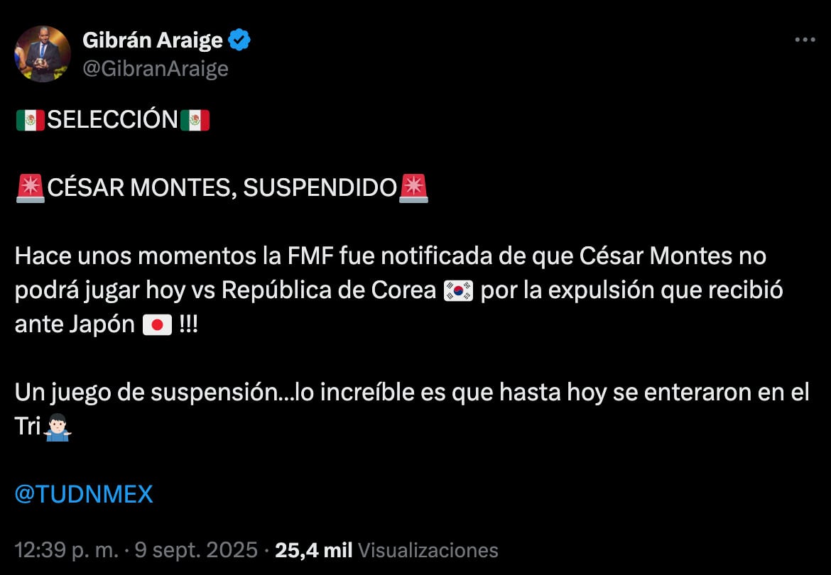 César Montes es baja de la Selección Mexicana