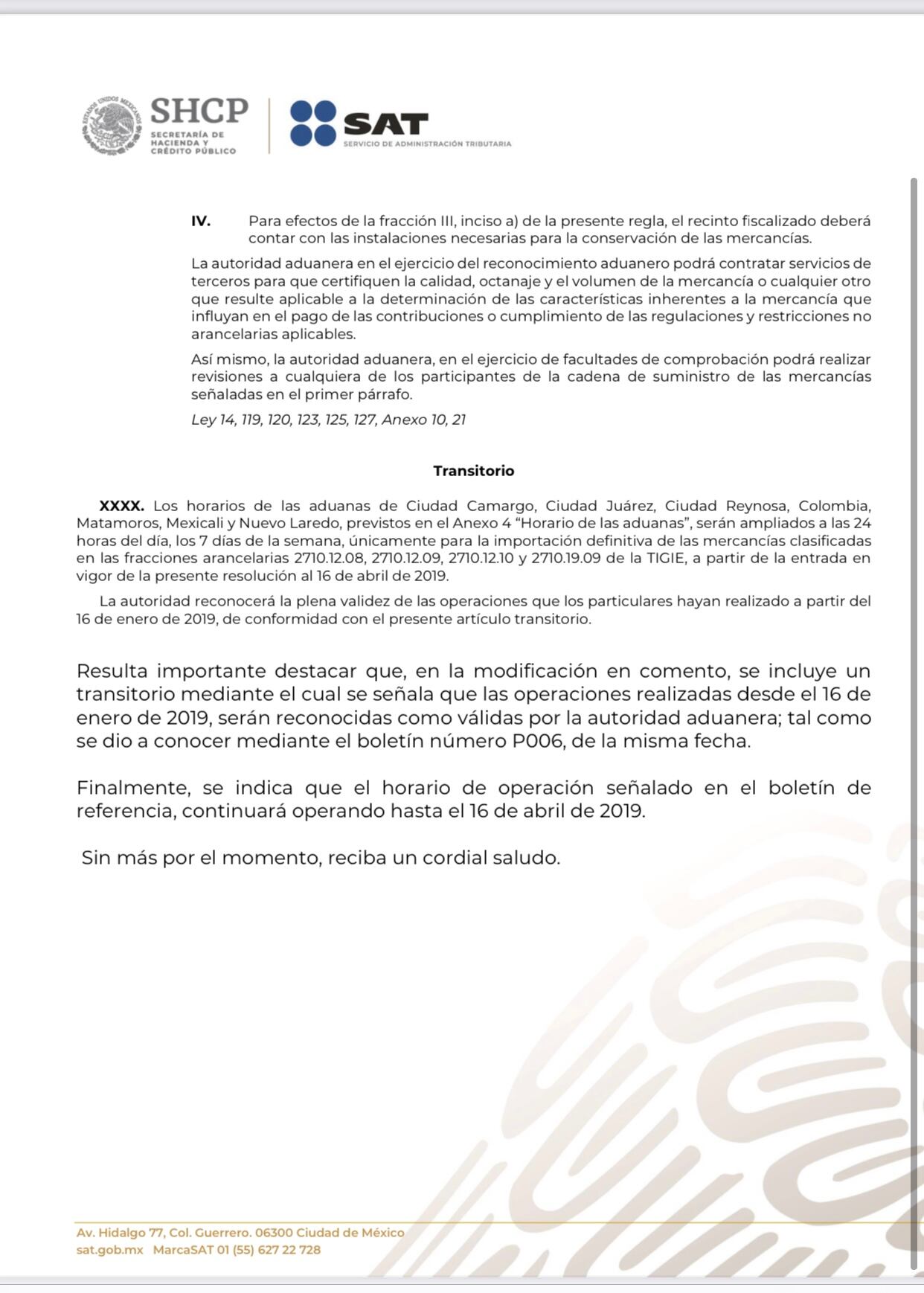 Documento divulgado por Peralta sin autorización. Fue retirado del sitio oficial.