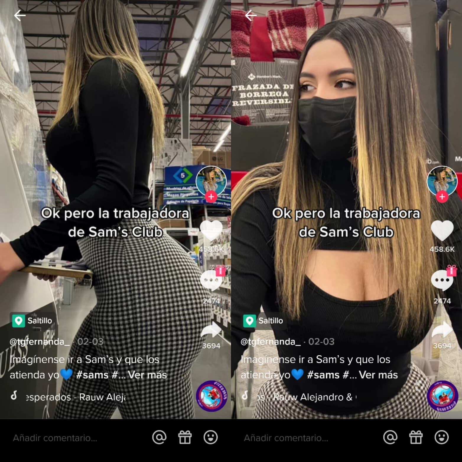 Trabajadora de Sam's Club presume su belleza.