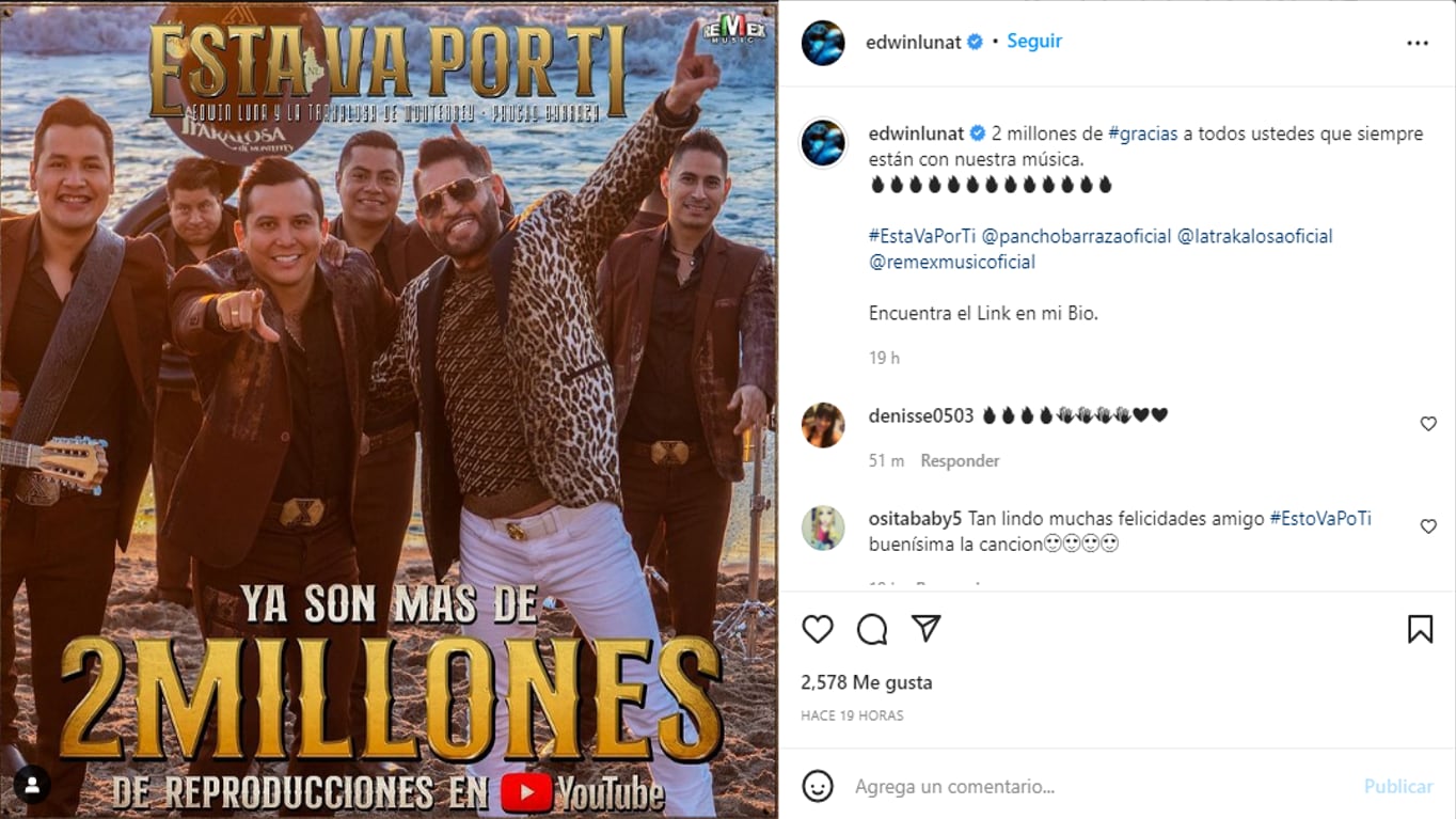 Edwin Luna y Pancho Barraza, 2 millones