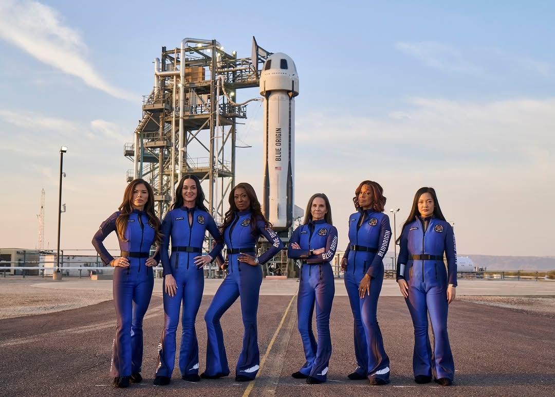Katy Perry y tripulación: Blue Origin