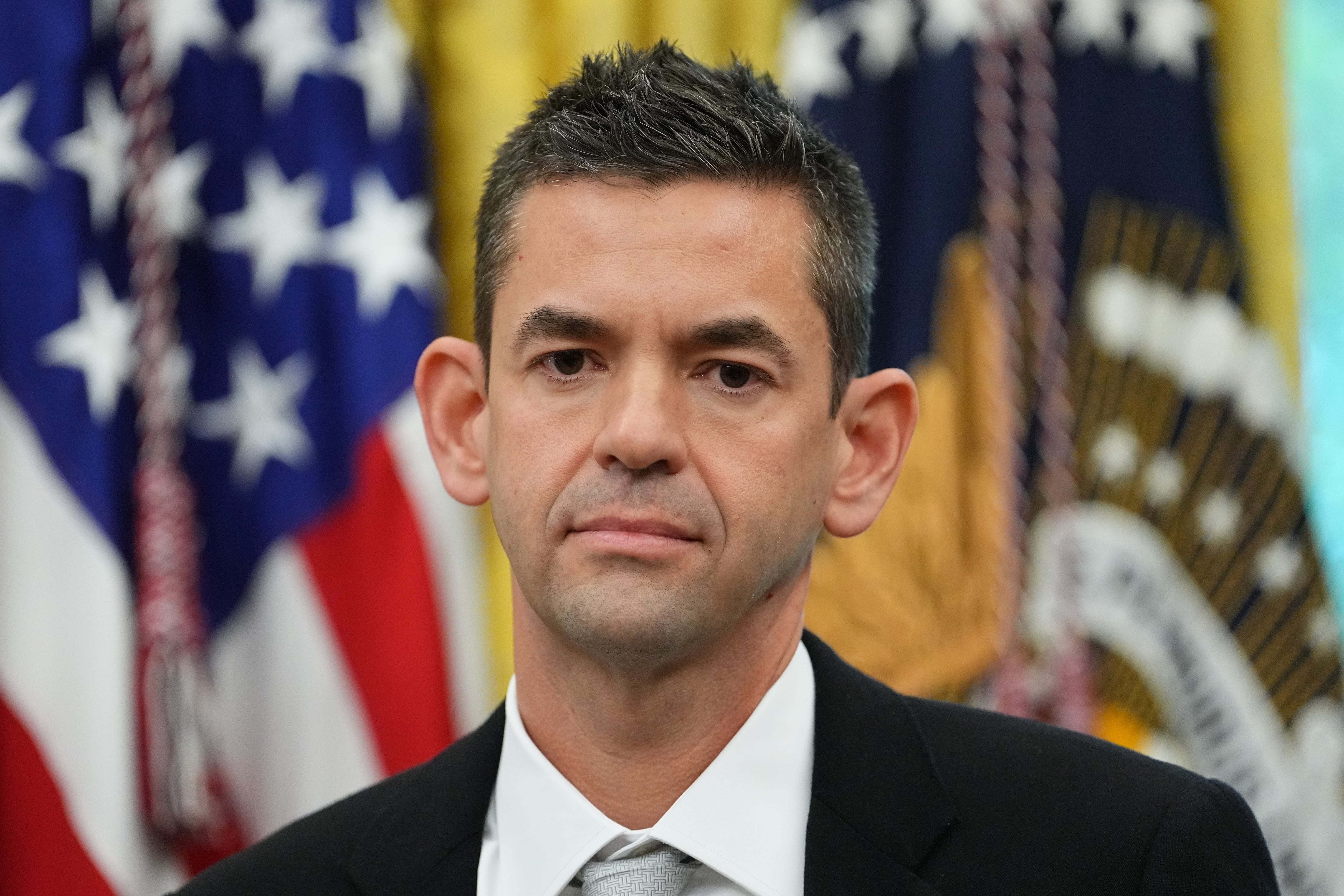 Jared Isaacman en la reunión con Donald Trump