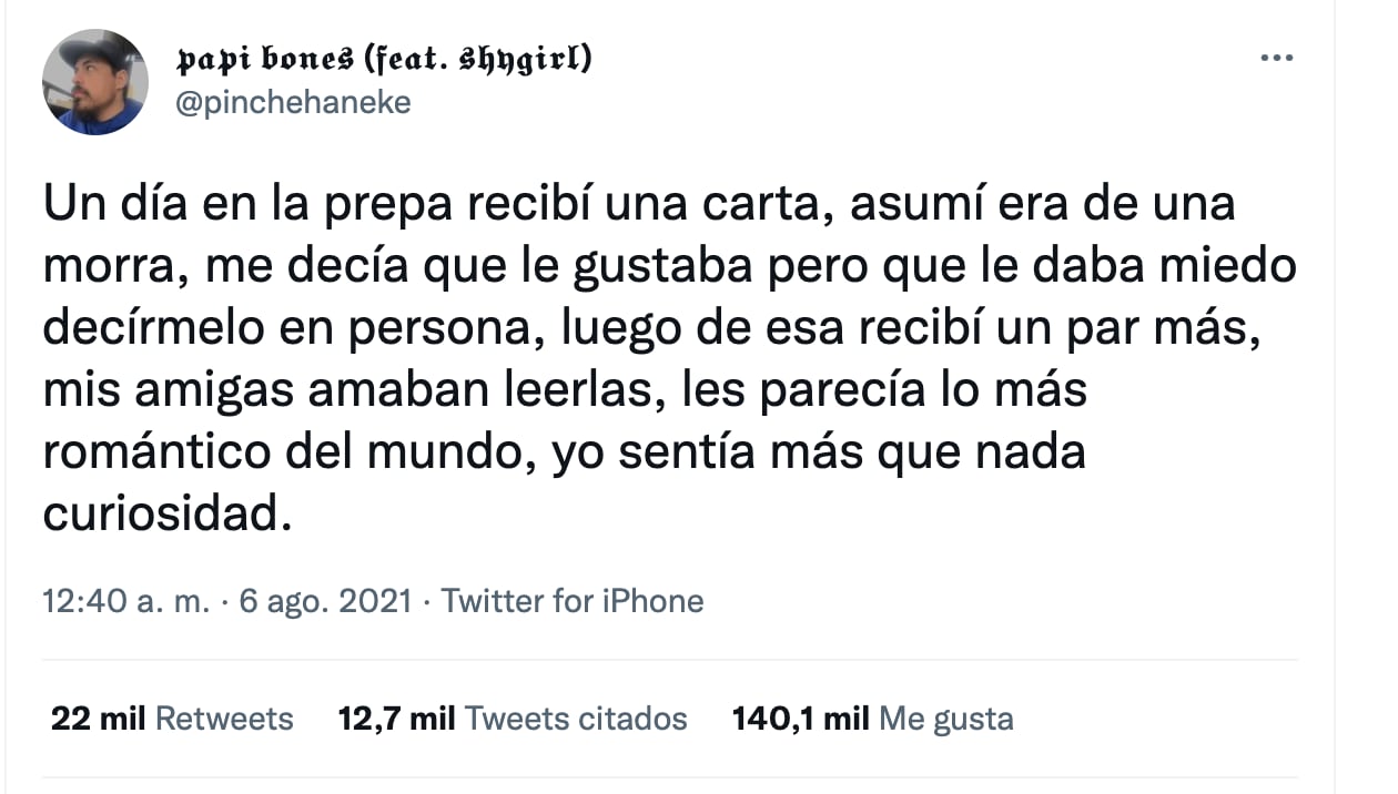 Hilo de Twitter sobre las cartas de Luis