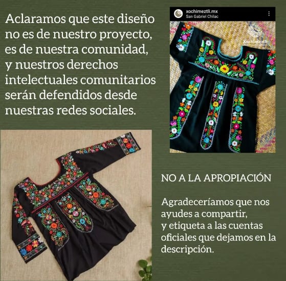 Plagio de Shein a indígenas de San Gabriel Chilac