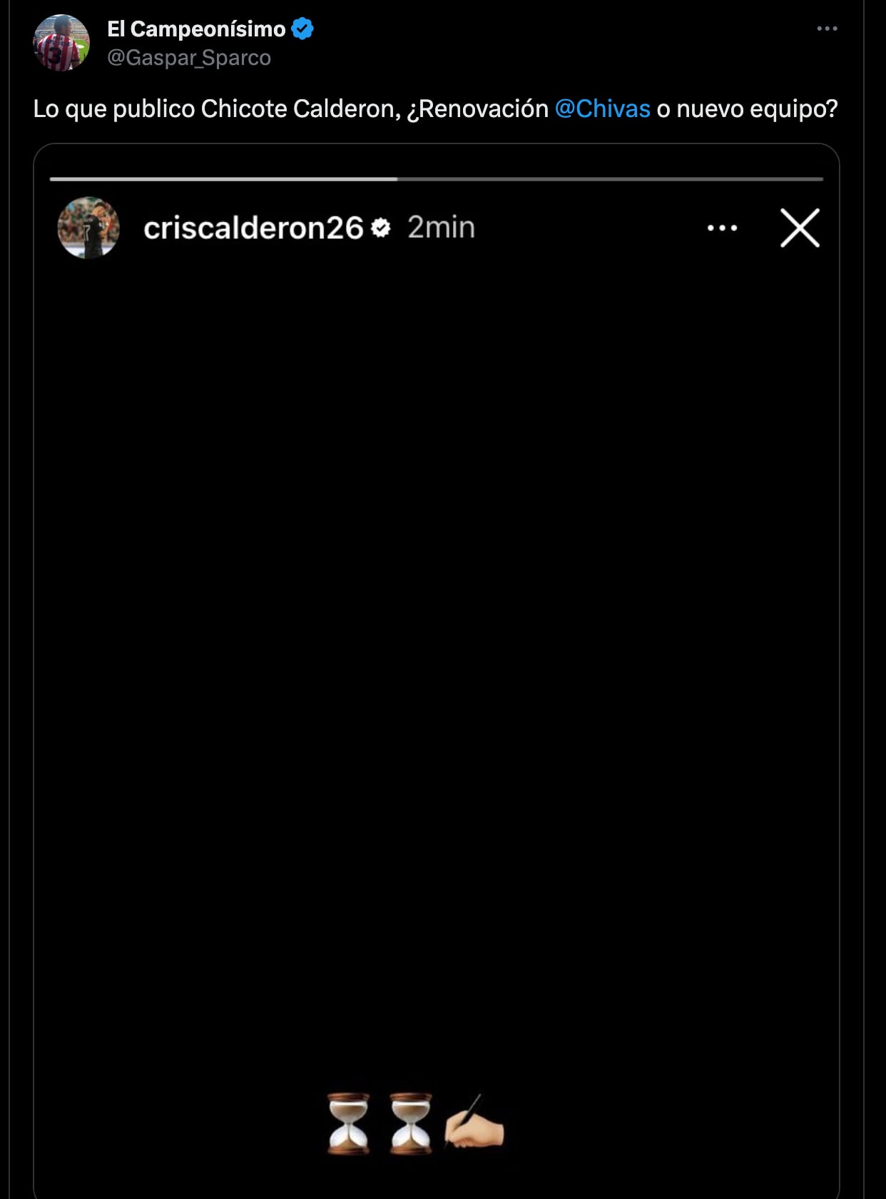 Chicote Calderón en redes