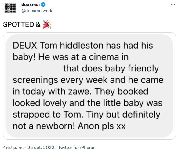Tom Hiddleston ya sería papá y memes reaccionan
