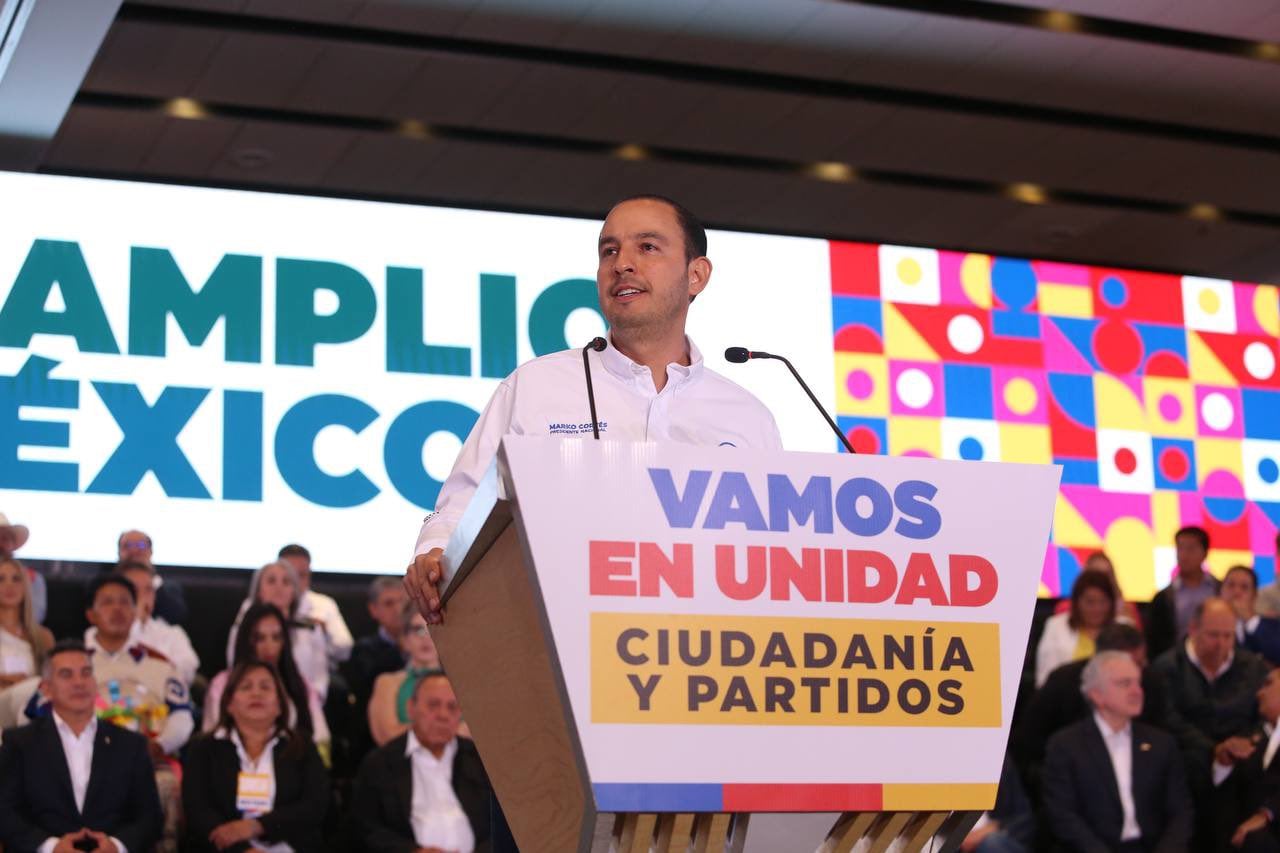 Marko Cortés, líder del PAN, en el evento de Va por México sobre las elecciones 2024
