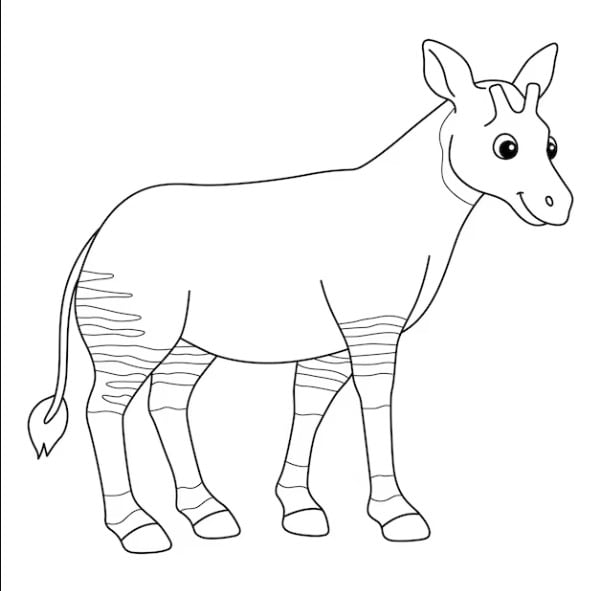 Okapi dibujo Día Mundial del Okapi