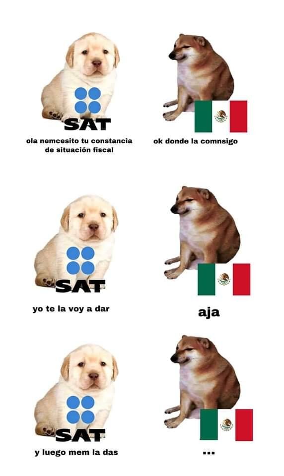 Memes de la Constancia de Situación Fiscal del SAT