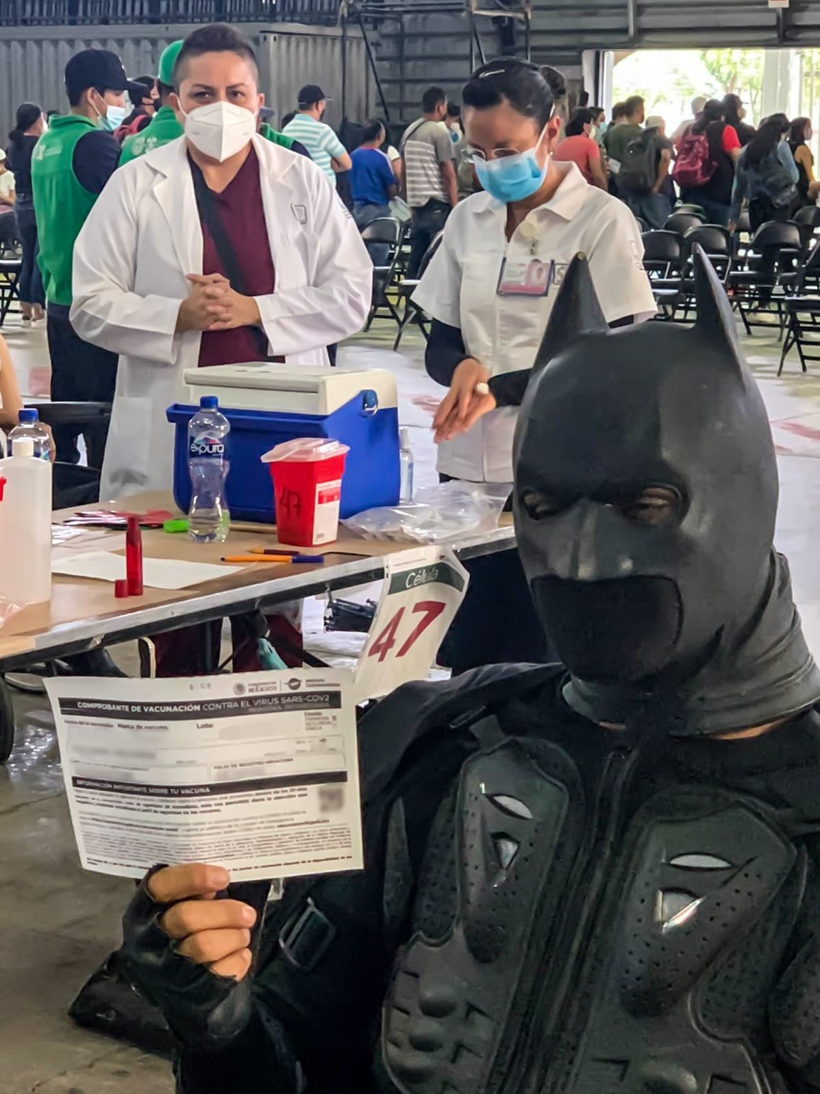 Joven disfrazado de Batman