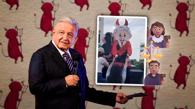 Piñata de AMLO diablito en Jalisco