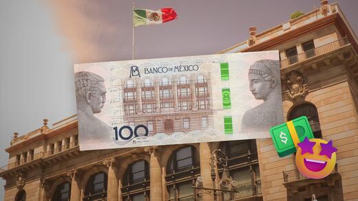 Así es el billete conmemorativo del centenario de Banxico
