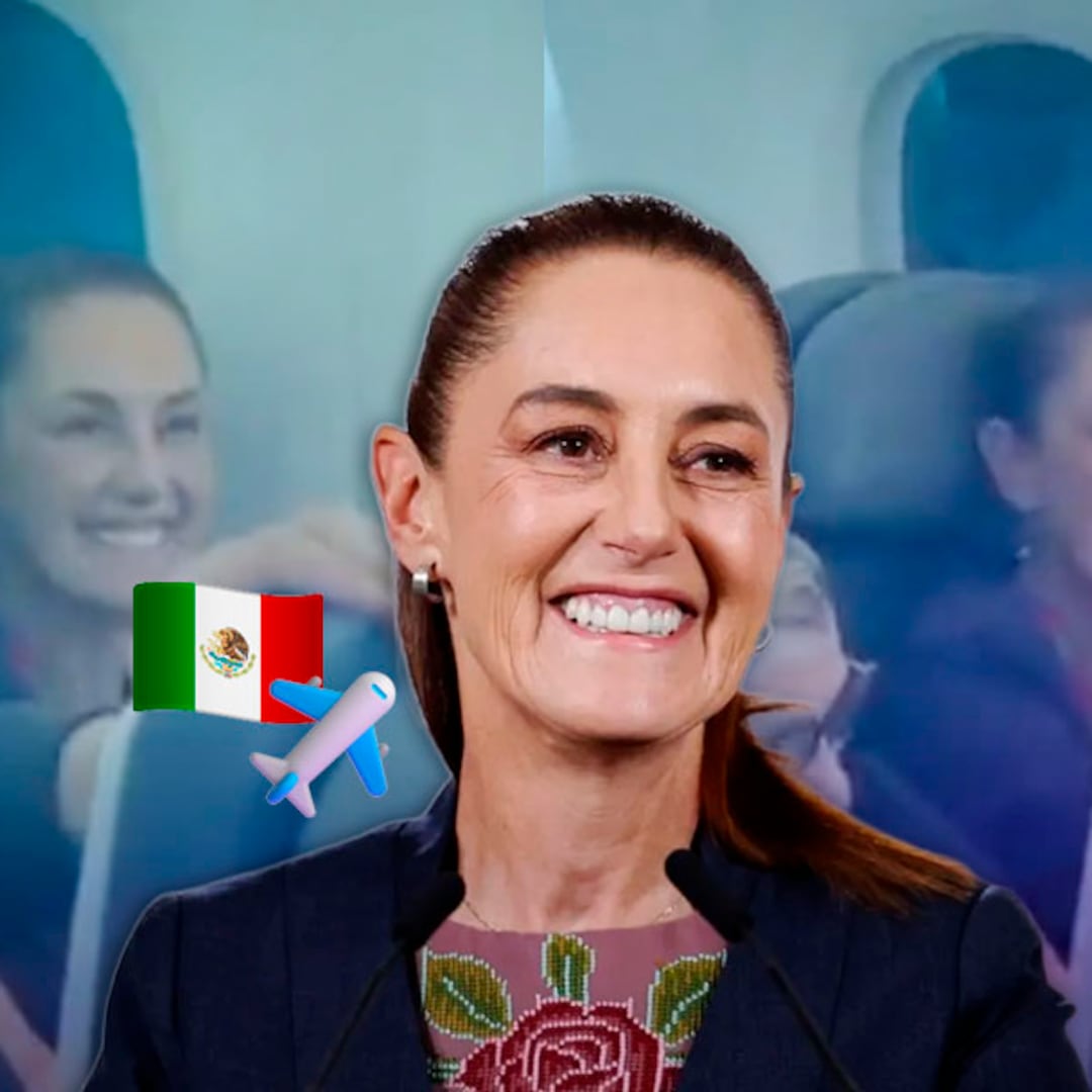 Claudia Sheinbaum aborda vuelo comercial de España a México