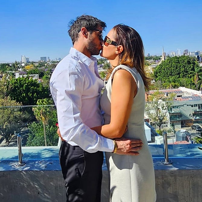 Eleazar Gómez y su novia Miriam García.