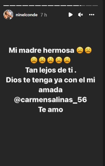 Ninel Conde lamenta muerte de Carmen Salinas.