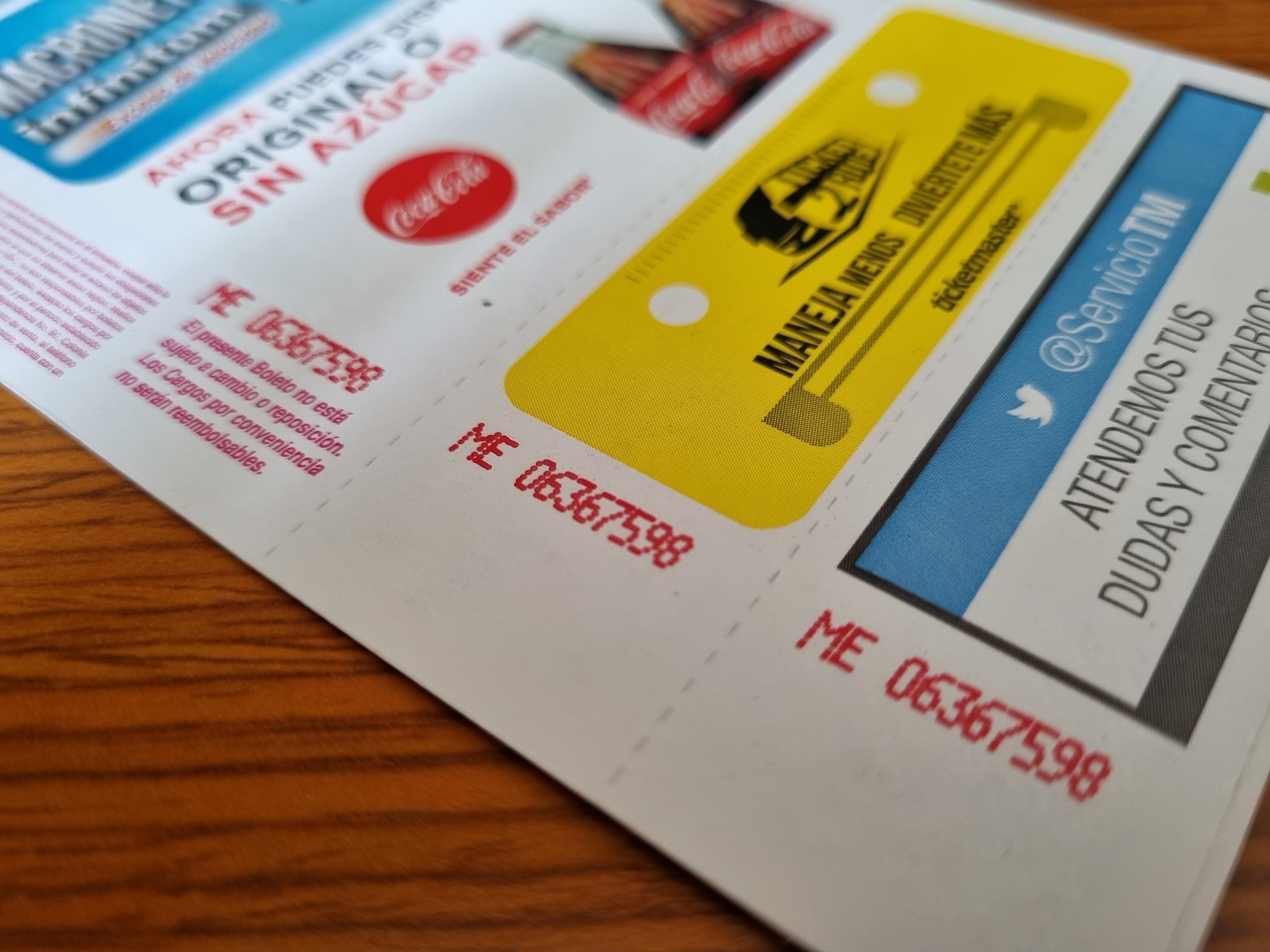 Boleto Ticketmaster original