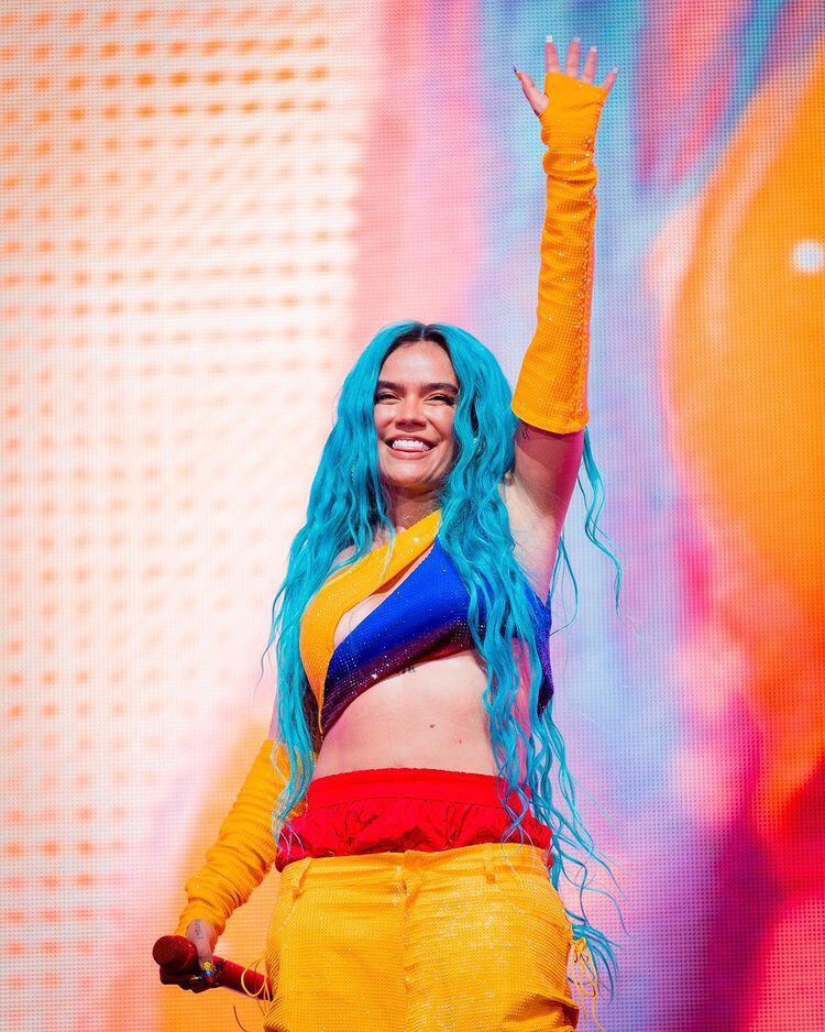 Karol G en concierto.