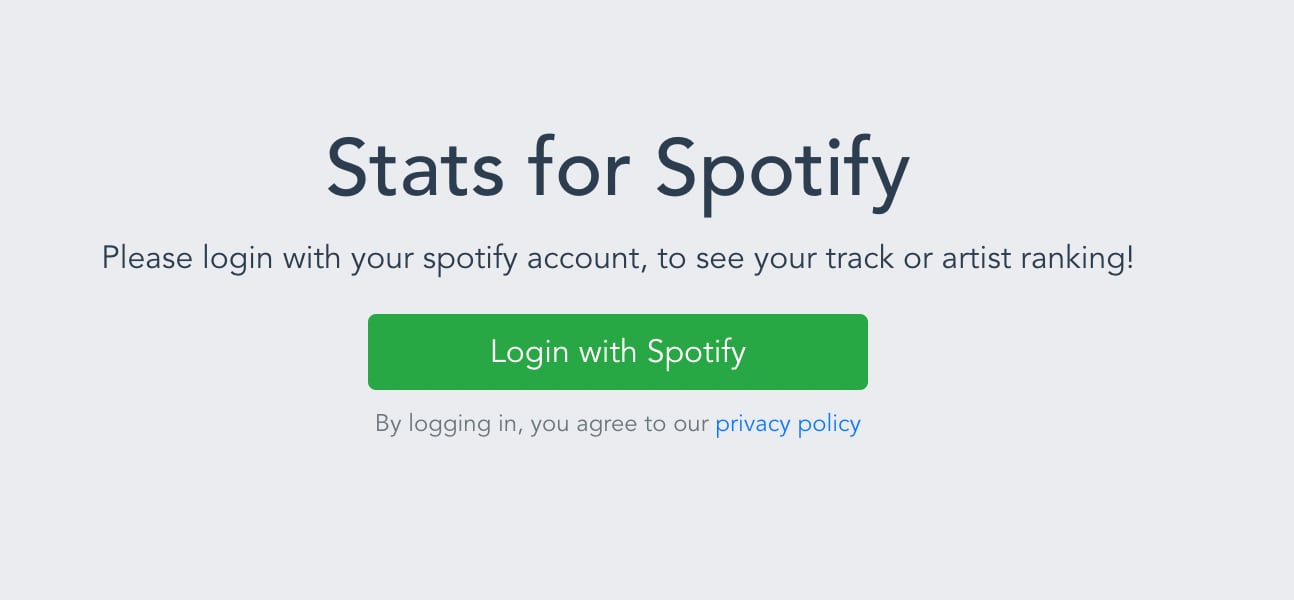 Stats for Spotify