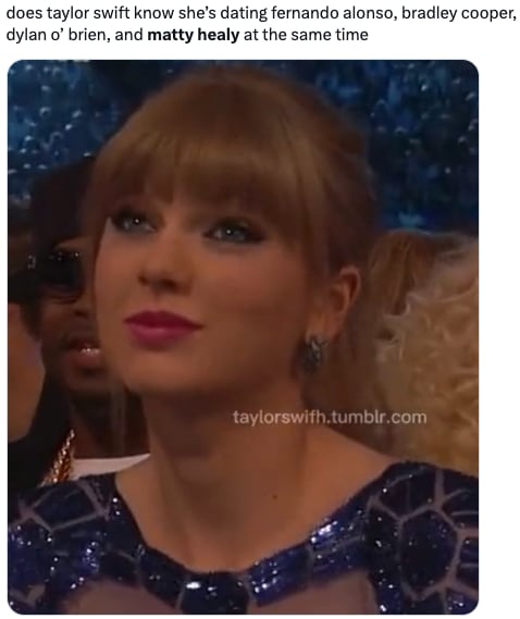 Rumores aseguran que Taylor Swift y Matty Healy están saliendo y los memes se disparan