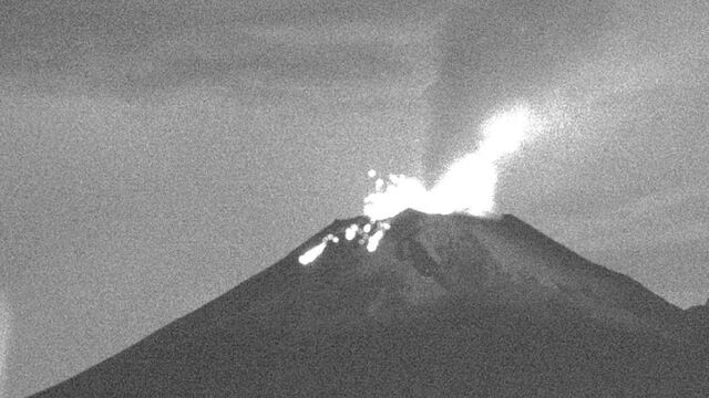 Volcán Popocatépetl. Incremento de actividad.