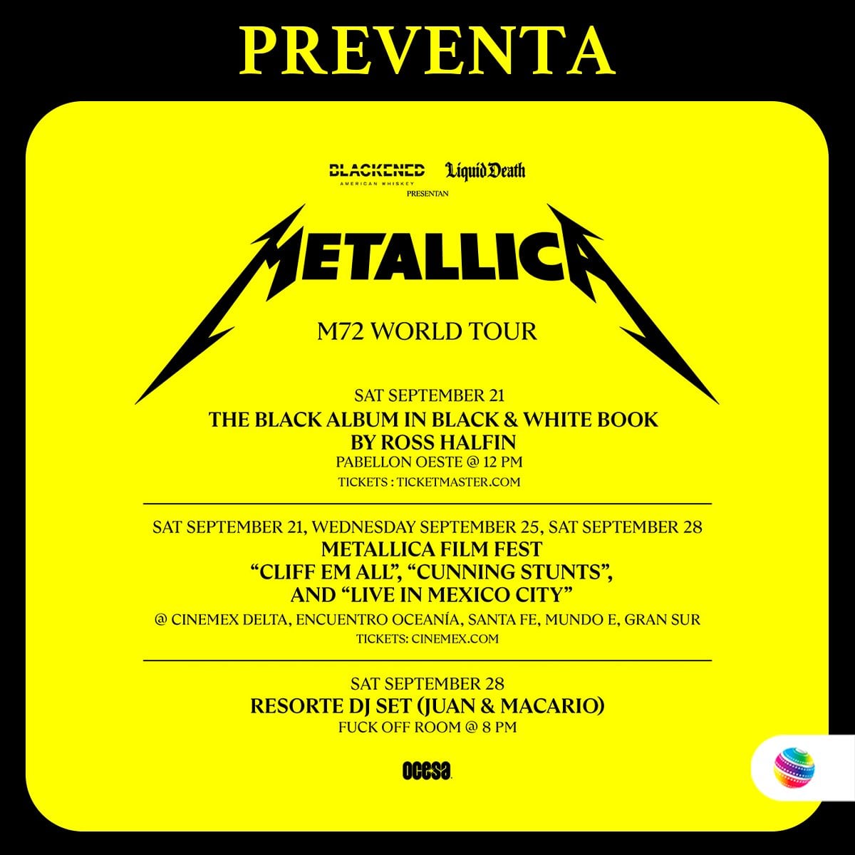Metallica Film Fest en Cinemex