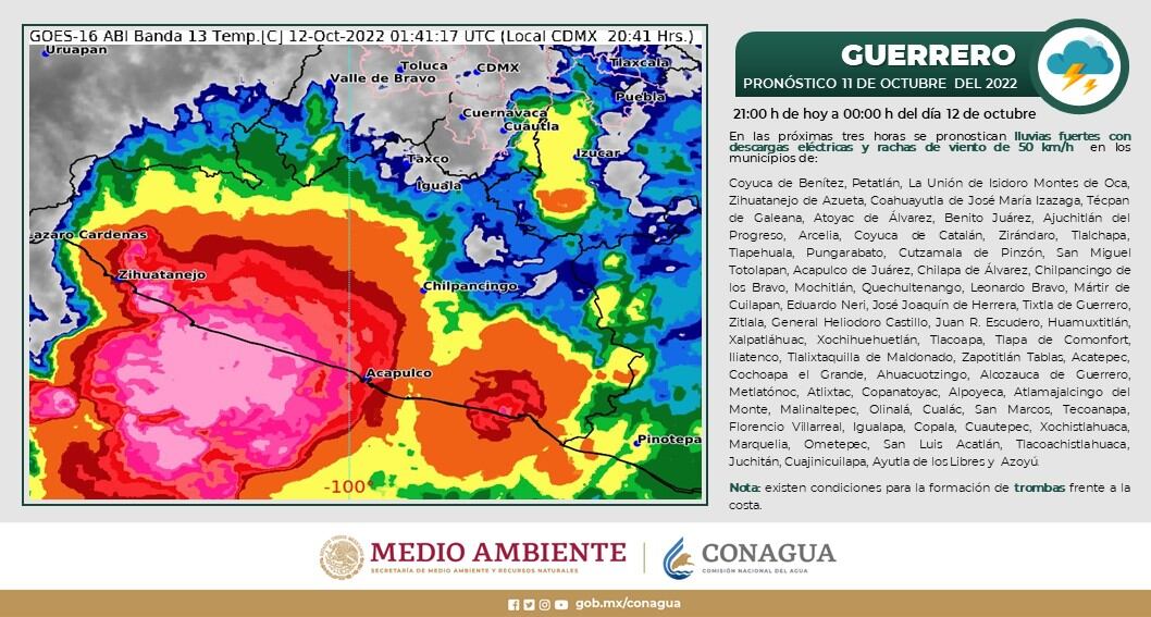 Huracán Julia: Guerrero suspende clases para el miércoles 12 de octubre