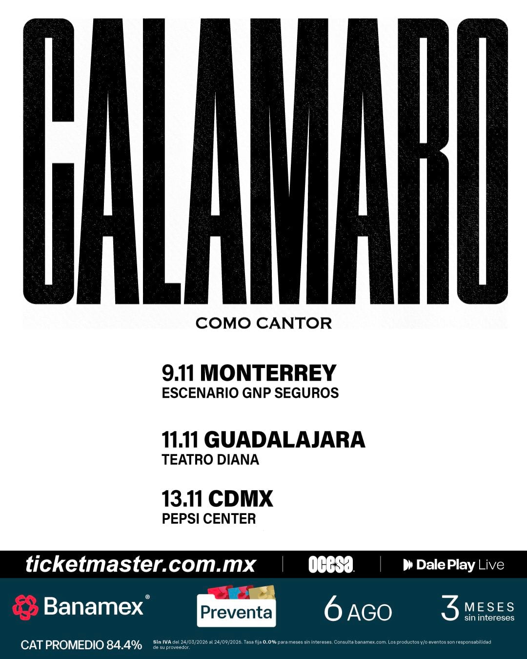 Andrés Calamaro anuncia gira en México: fechas, ciudades y boleto
