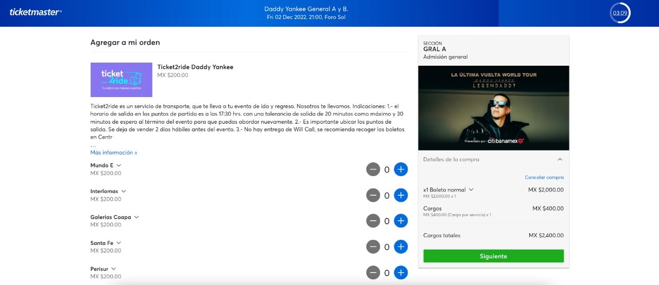 Boletos disponibles para Daddy Yankee en en el Foro Solo de la CDMX