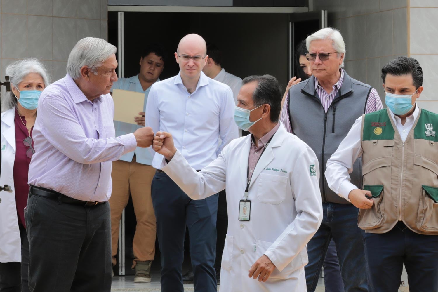 AMLO en la inauguración de la ampliación del del Hospital Rural de San Quintín