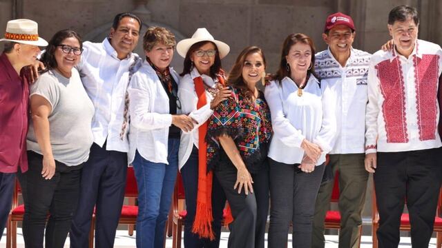 Delfina Gómez, gobernadora del Estado de México, reconoce acciones de Claudia Sheinbaum.