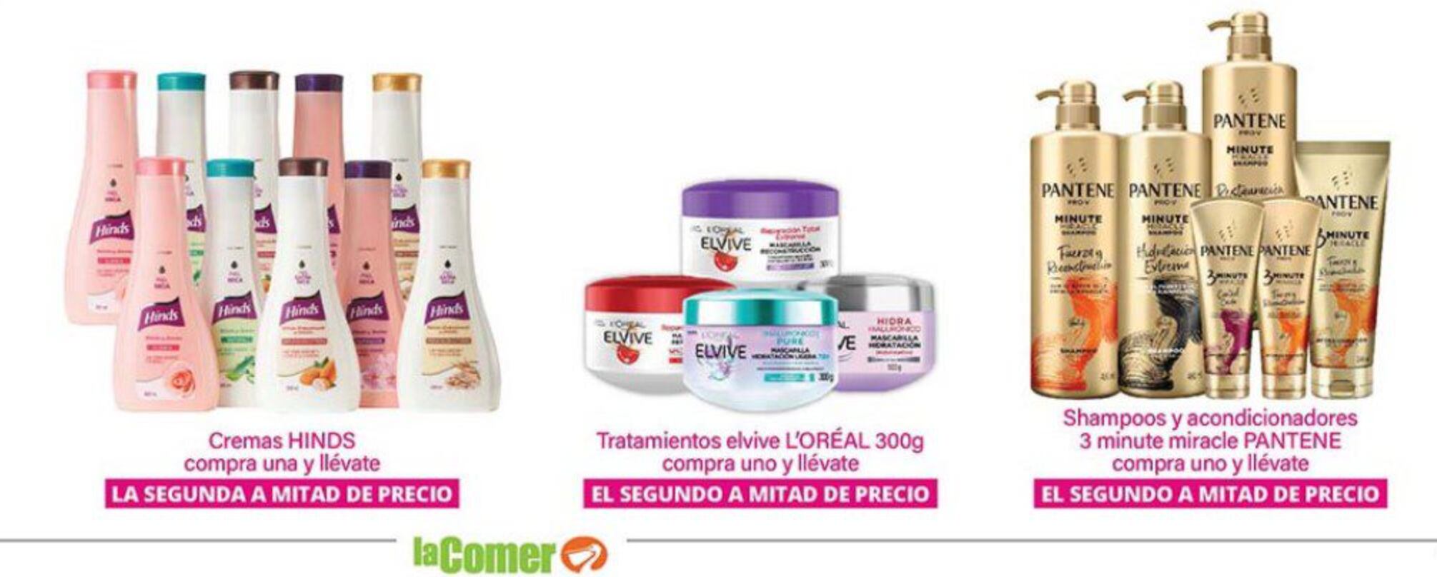 Ofertas de segundo a mitad de precio en productos participantes en La Comer