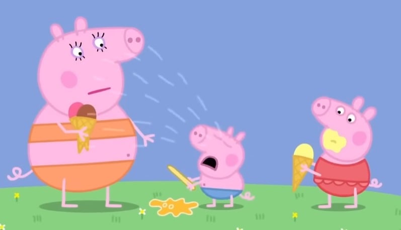 El helado de Peppa Pig y George