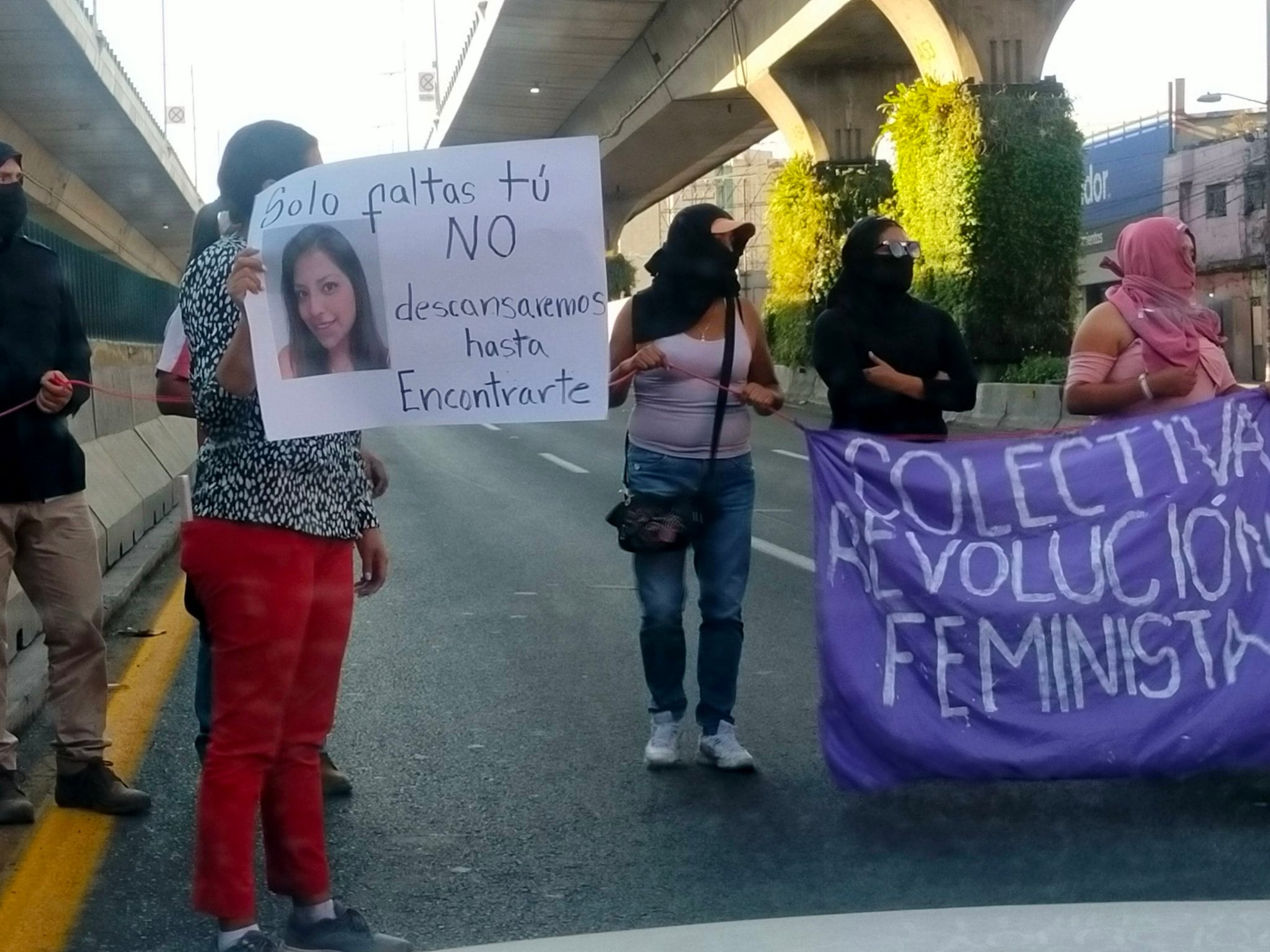 Bloqueo por la desaparición de Diana Guadalupe Peña Calvillo