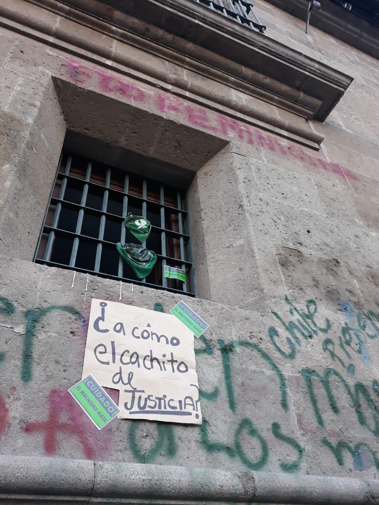 Pintas en Palacio Nacional.