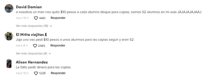 Reacciones al estudiante que finge ser profesor para dar clase a alumnos de nuevo ingreso