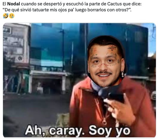Memes le tiran a Christian Nodal por la canción de Belinda, Cactus