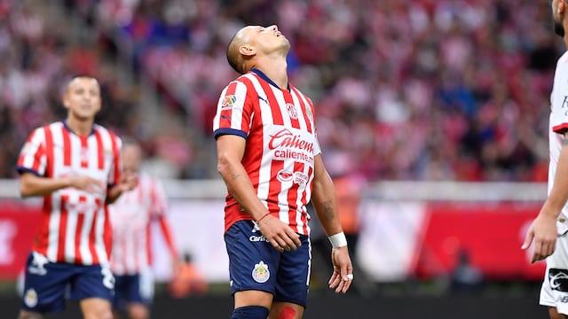 Chicharito Hernández, en el Chivas vs Toluca.