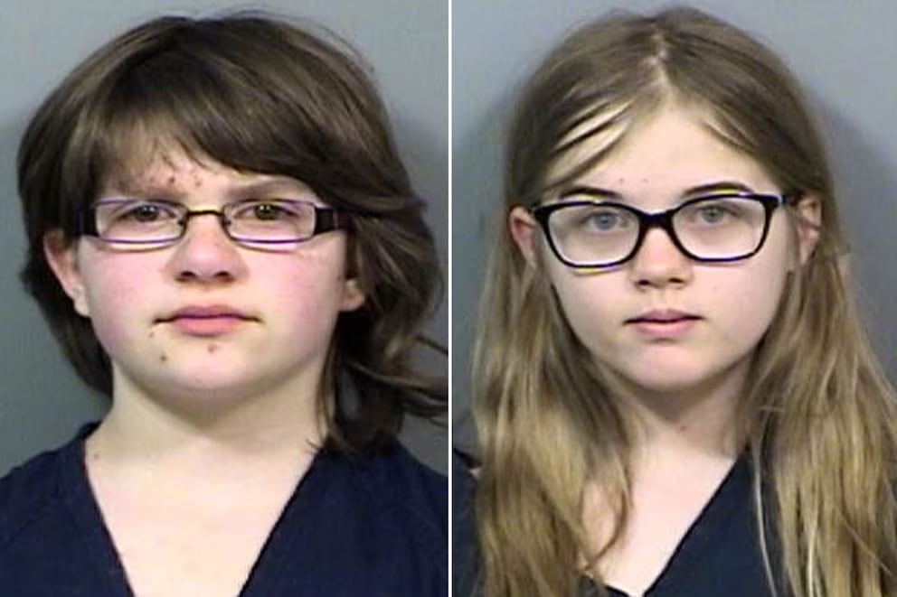 Anissa Weier y Morgan Geyser del caso Slenderman en 2014