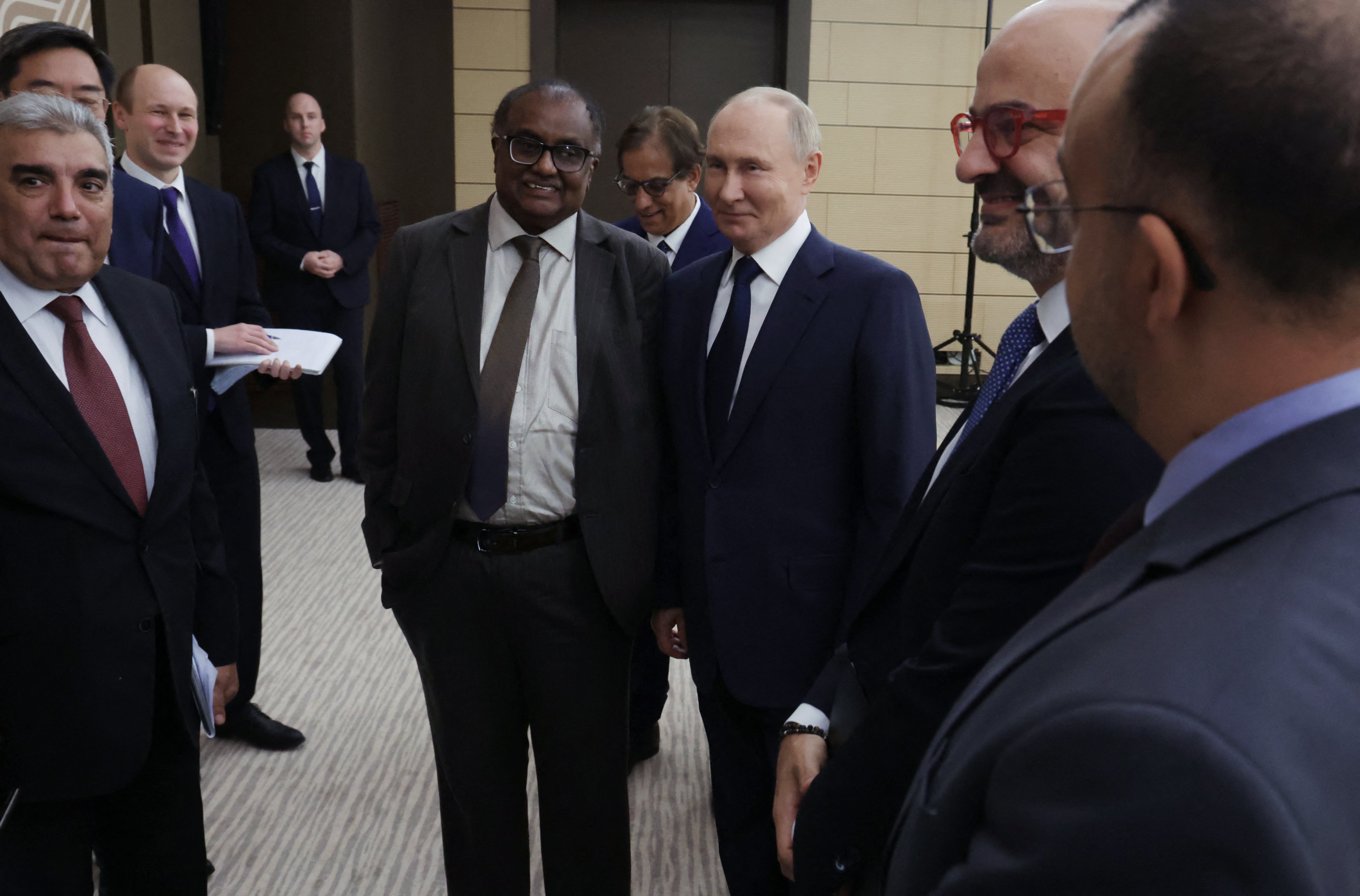 Vladimir Putin en reunión del BRICS