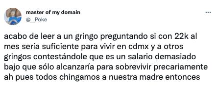 Gringo pregunta si 22 mil pesos es ‘poquito’ para vivir en CDMX