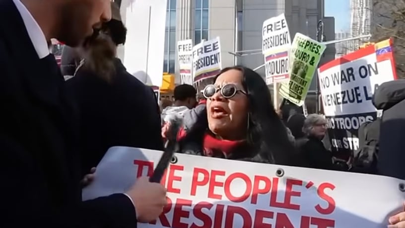 Protestas en Nueva York por la liberación de Nicolás Maduro