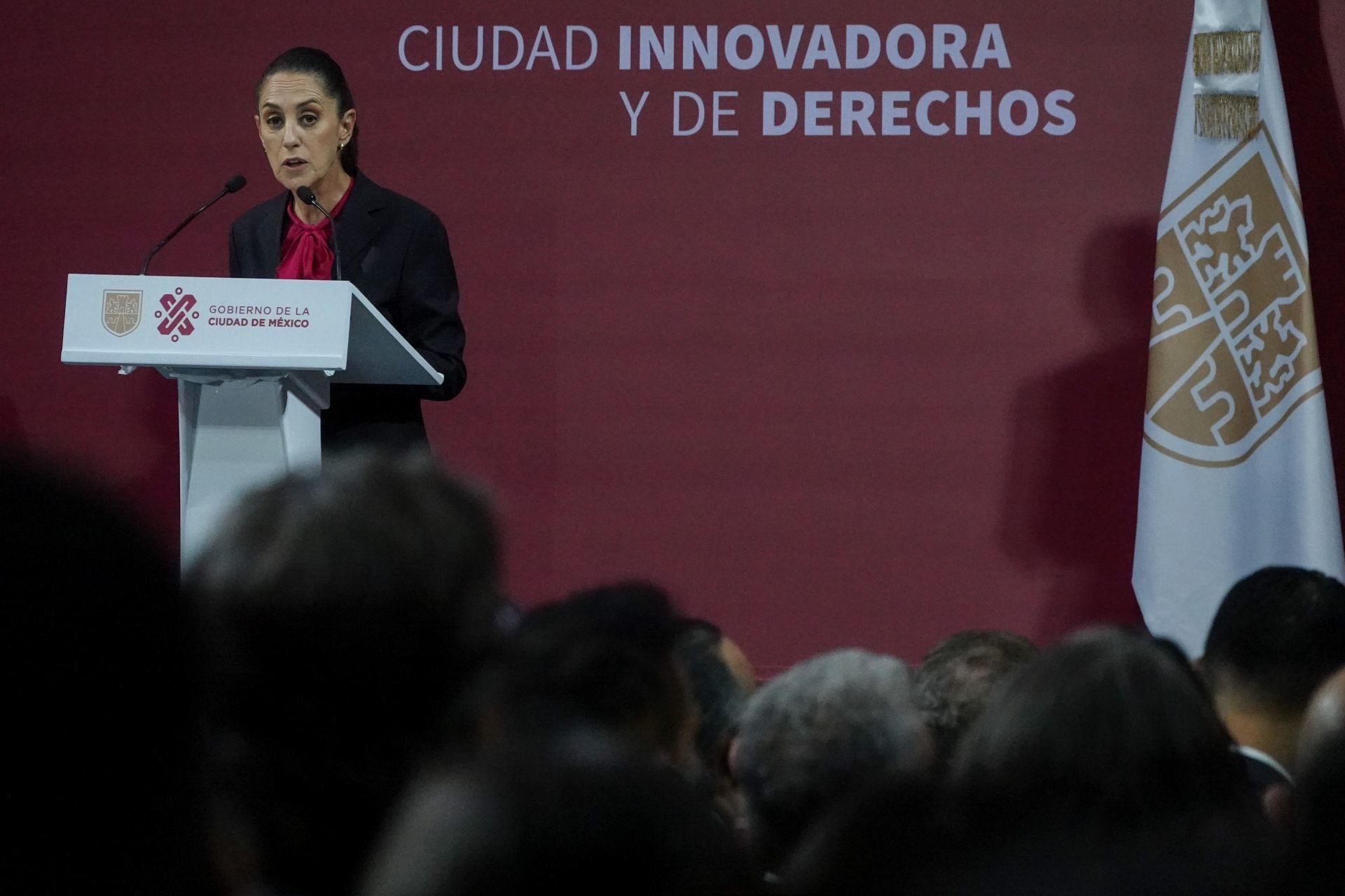 Claudia Sheinbaum durante su tercer informe de gobierno