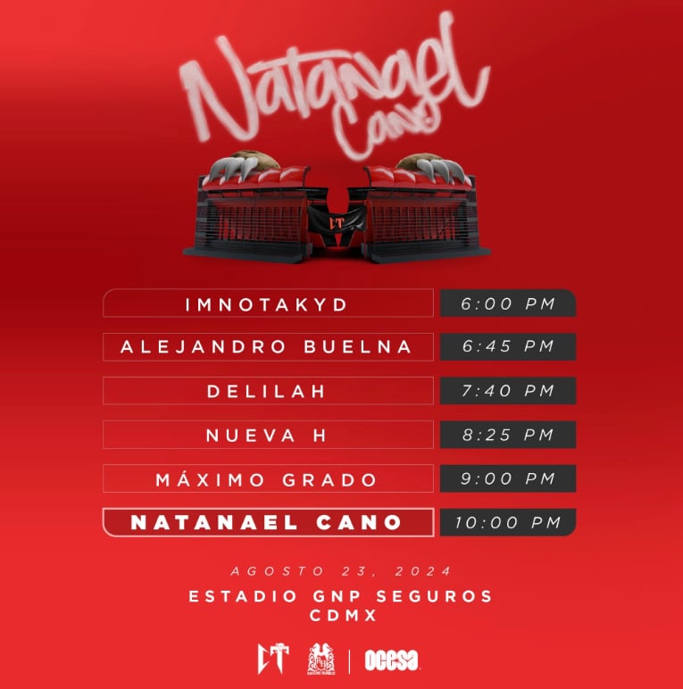 Teloneros para concierto de Natanael Cano en Estadio GNP Seguros